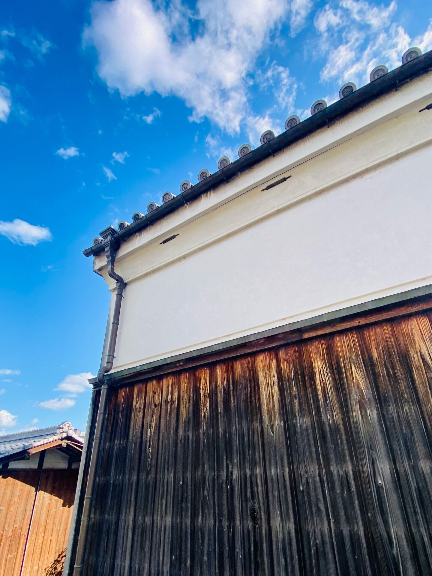 とある地域で見つけた 古い家屋の外壁🏯