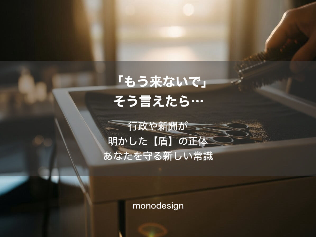 【2025年最新】美容室のカスハラ対策｜「お客様は神様」はもう古い？スタッフを守るためのリアルな話