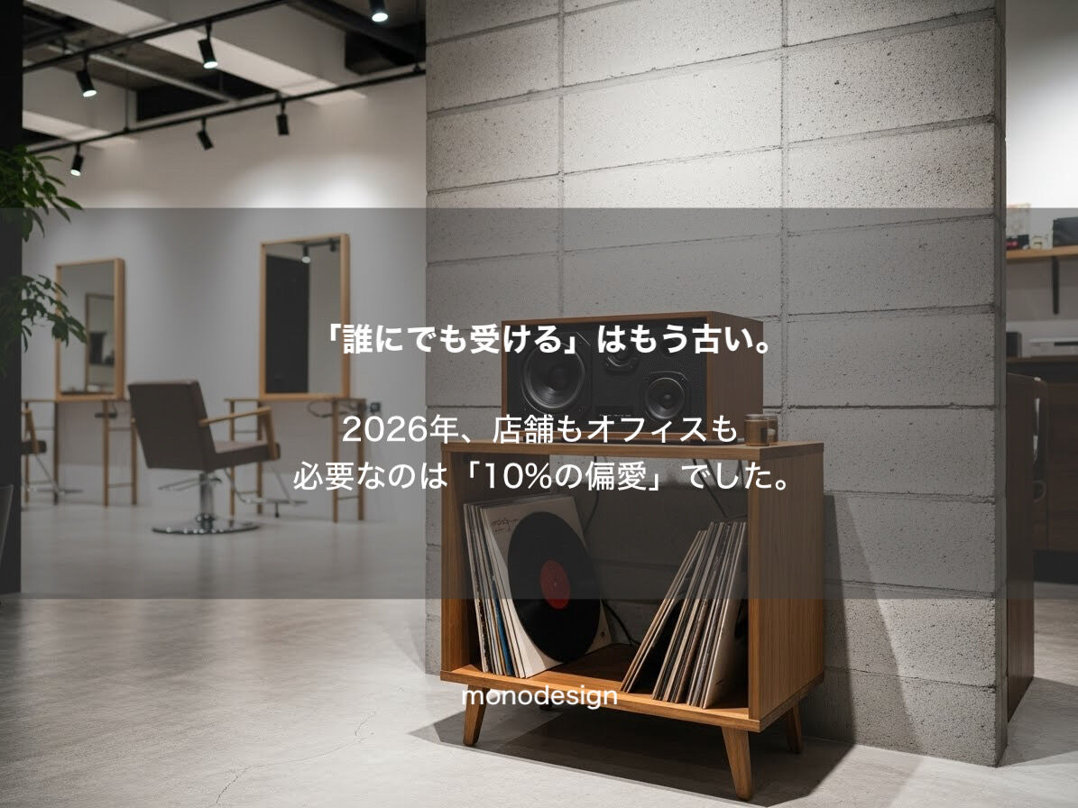 2026年最新トレンド！店舗・オフィス内装は「効率」から「偏愛」へ？大阪のプロが解説する、人を惹きつける空間設計術💡
