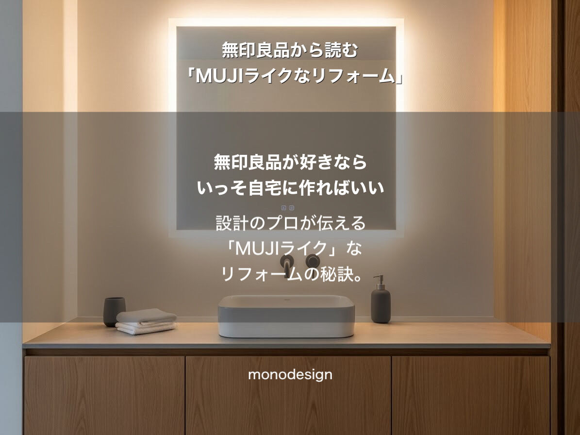 無印良品から読む「MUJIライクなリフォーム」：なぜ家具を置くだけでは“あの空気感”にならないのか？