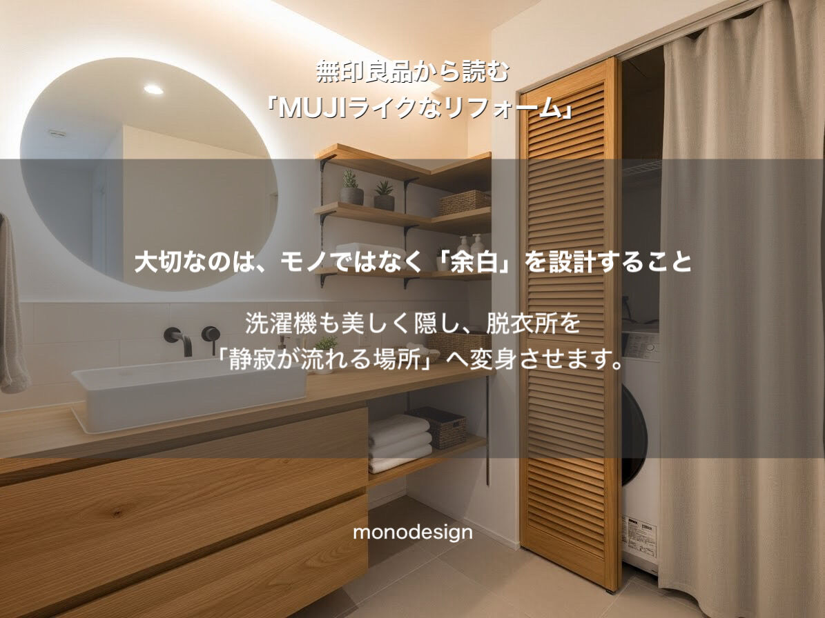 無印良品から読む「MUJIライクなリフォーム」：なぜ家具を置くだけでは“あの空気感”にならないのか？