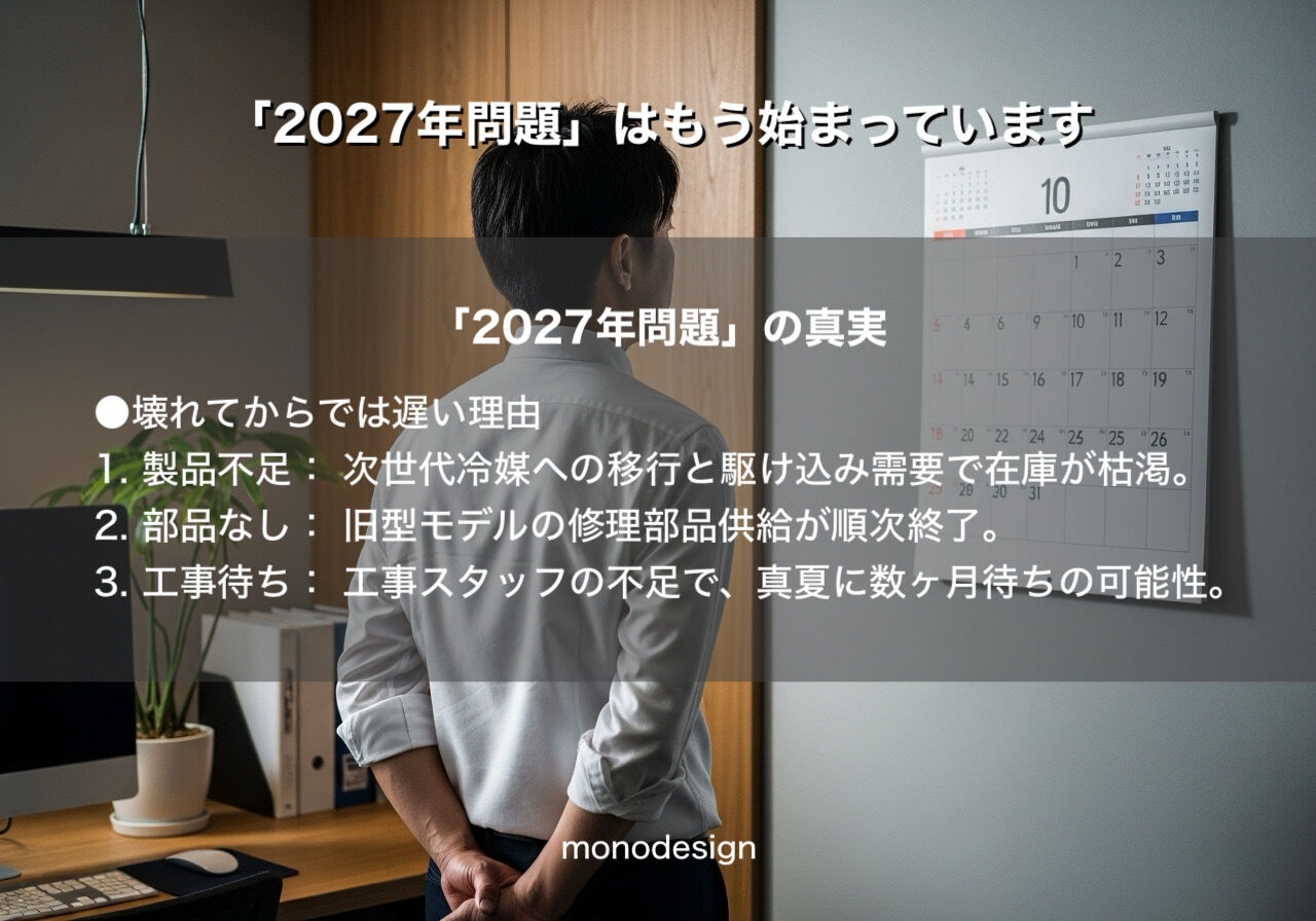 🚨 【緊急警告】2027年、あなたの店のエアコンが止まる？「2027年問題」の正体と今すぐすべき経営防衛