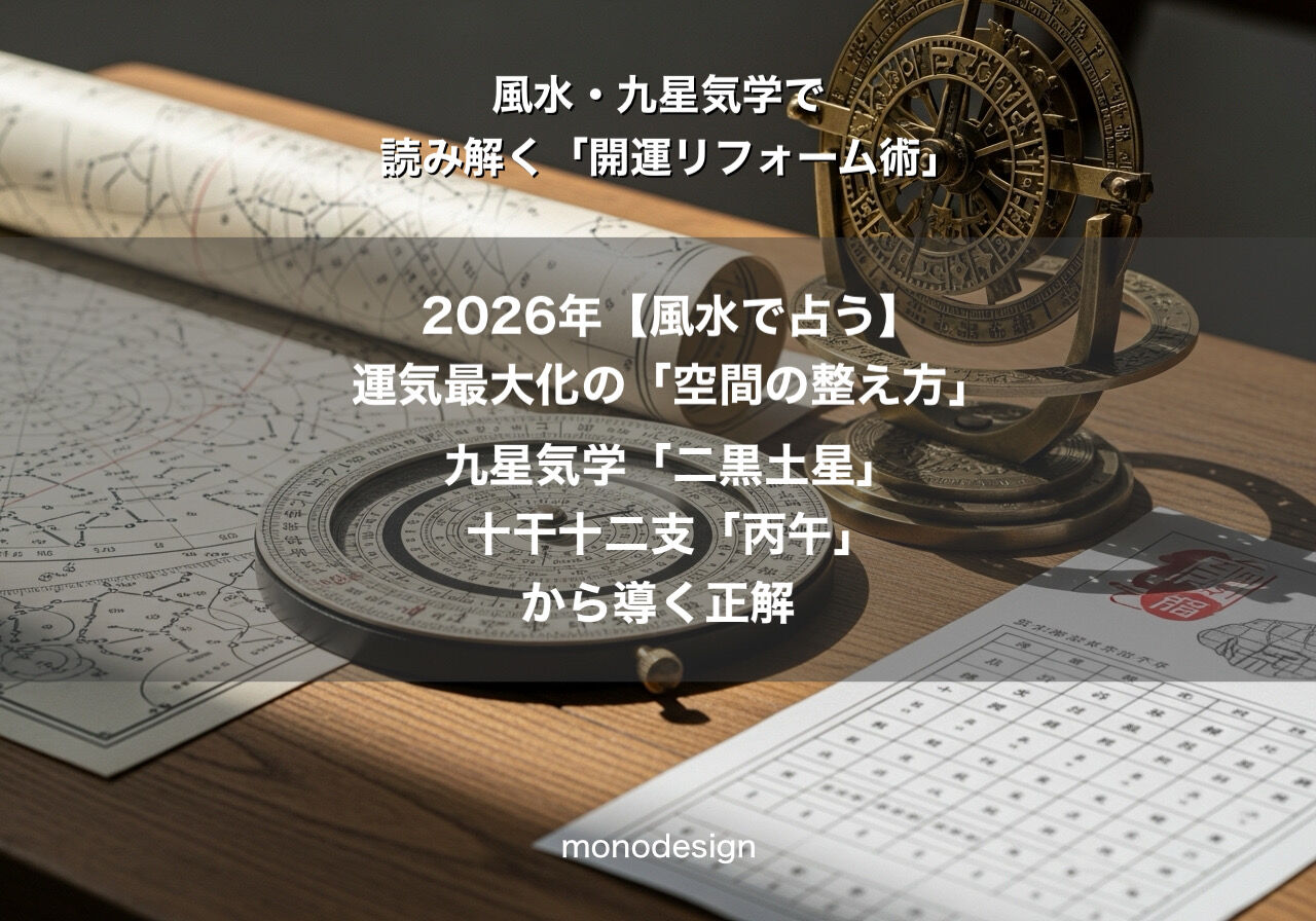 【風水で占う】2026年、運気を最大化する「空間の整え方」🏠