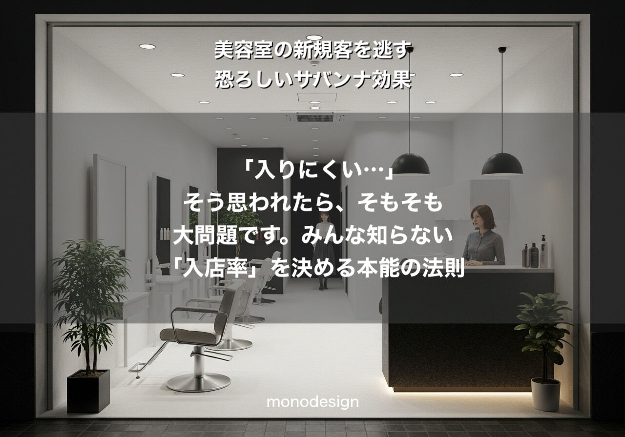 サバンナ効果を知らない設計者が招く、美容室の「外からの不安」という致命傷