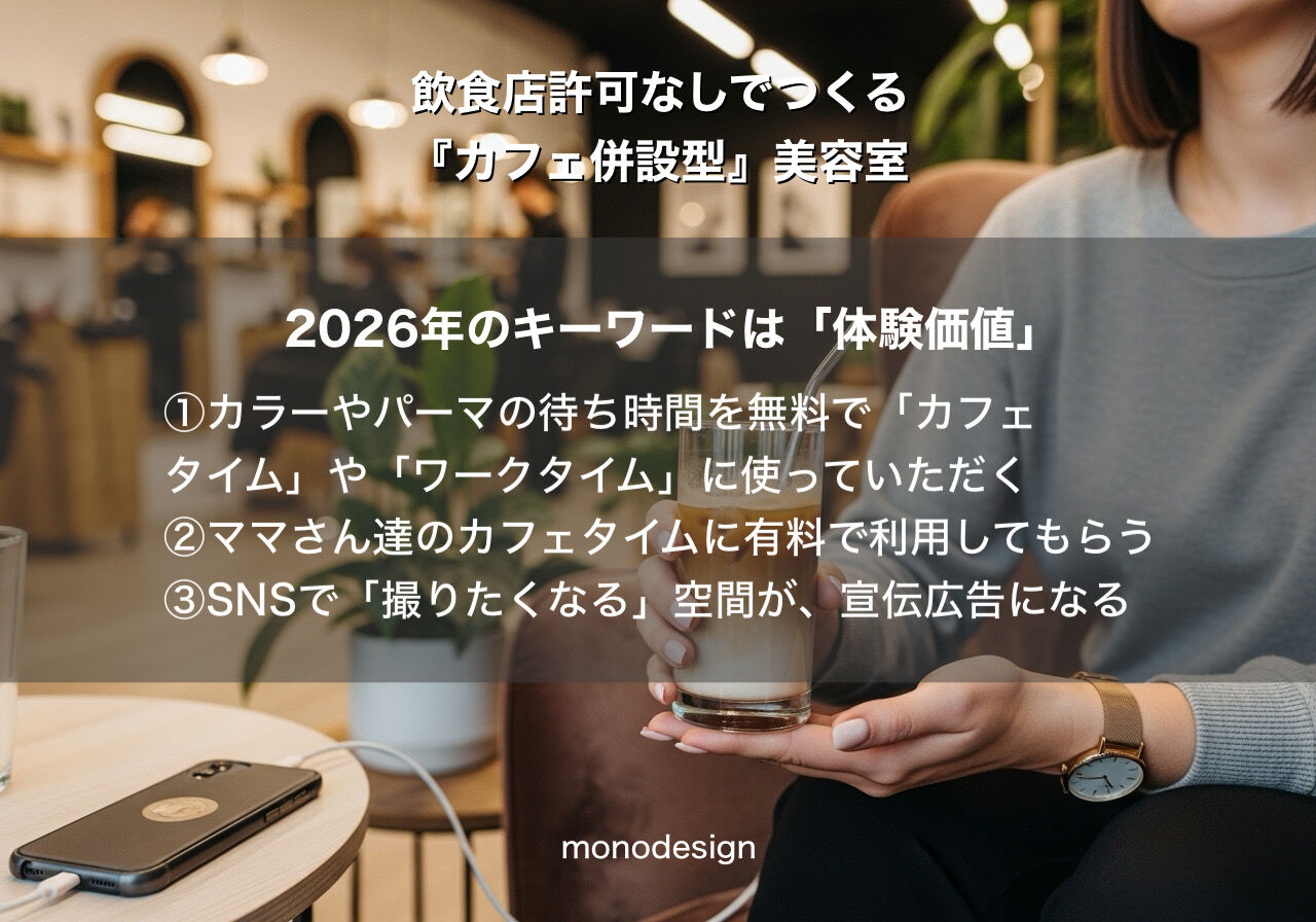 【保存版】2026年、美容室経営の勝機は「滞在価値」にあり。飲食店許可不要で実現する「カフェ併設型サロン」の極意