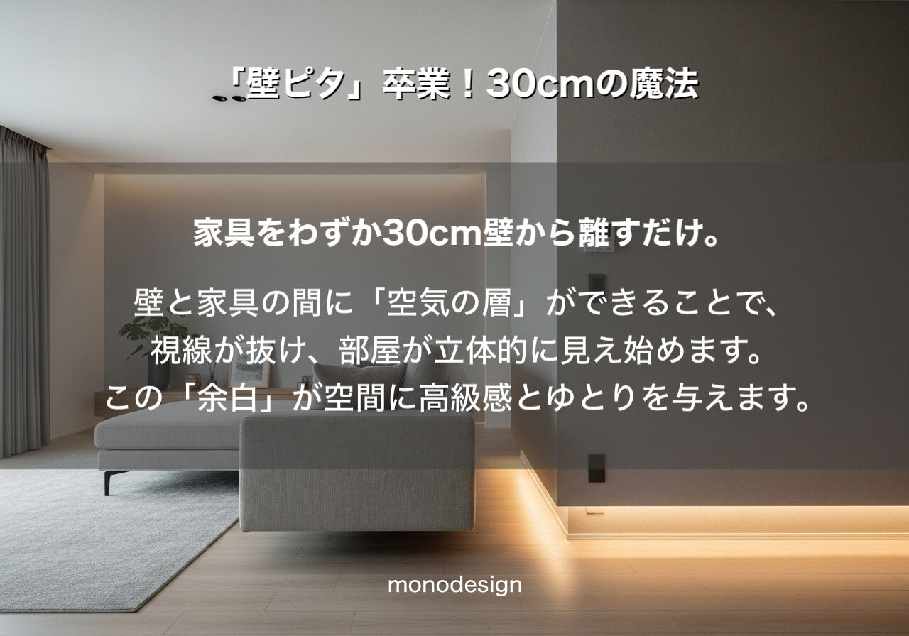 「壁ピタ」卒業！30cmの魔法であなたのお部屋が劇的に変わる✨