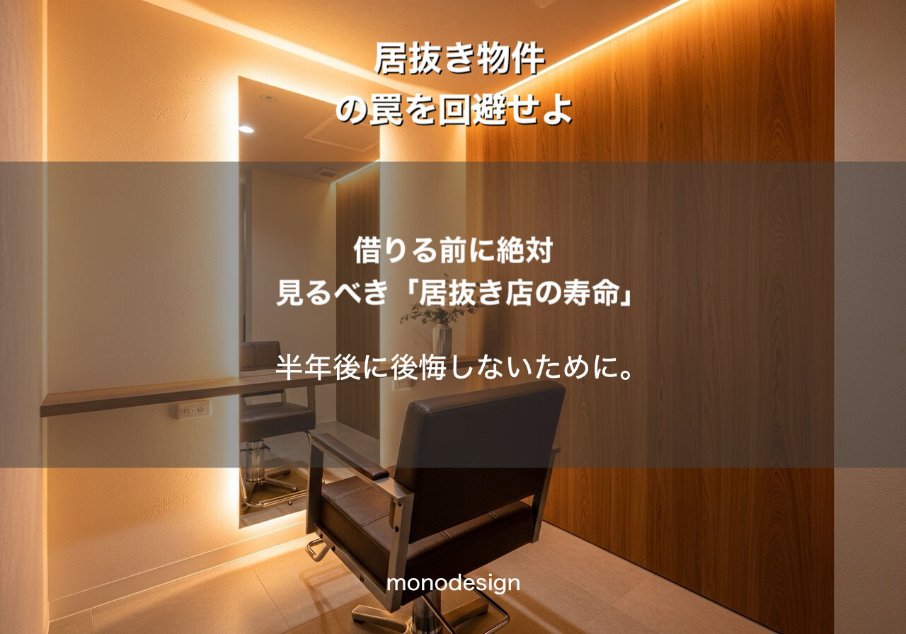 【居抜き物件の罠】内装のプロが教える「建物の寿命」の見極め方。半年後に後悔しないための全知識