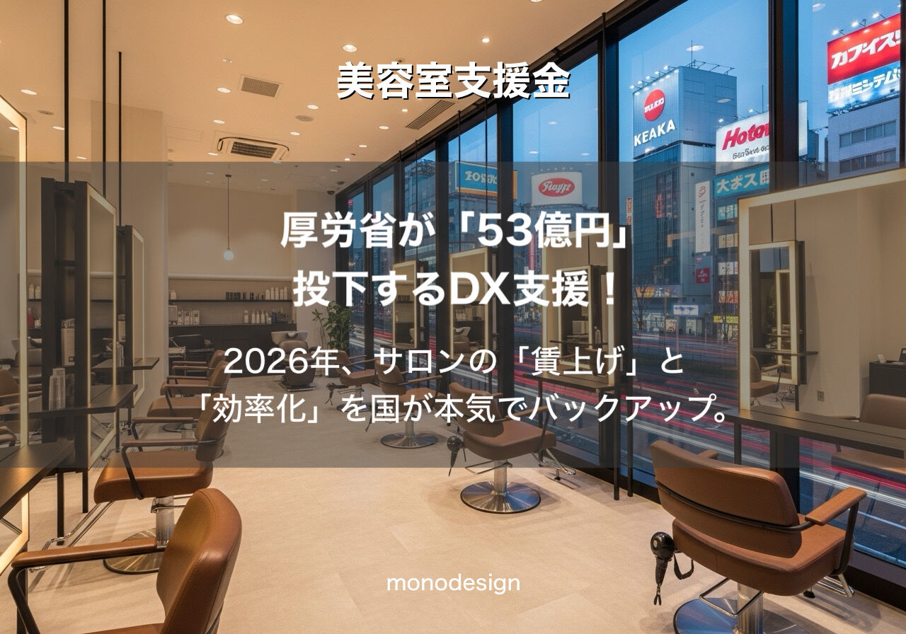 【53億円の衝撃】美容業界のDX・賃上げ支援を最大限に活かす！「選ばれるサロン」へのリニューアル戦略 💡