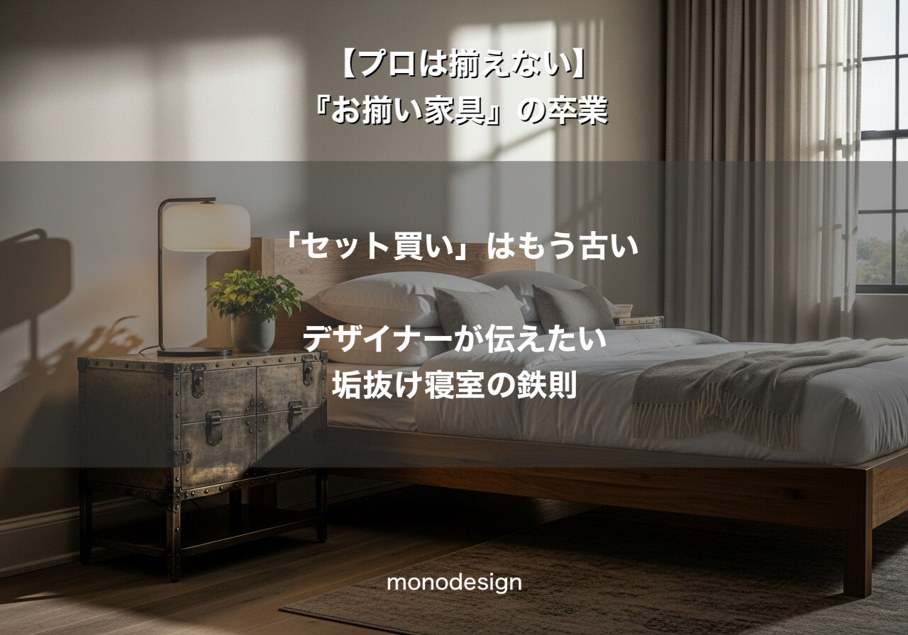 【プロは揃えない】「お揃い家具」を卒業して、自分らしい心地よい寝室を作る方法