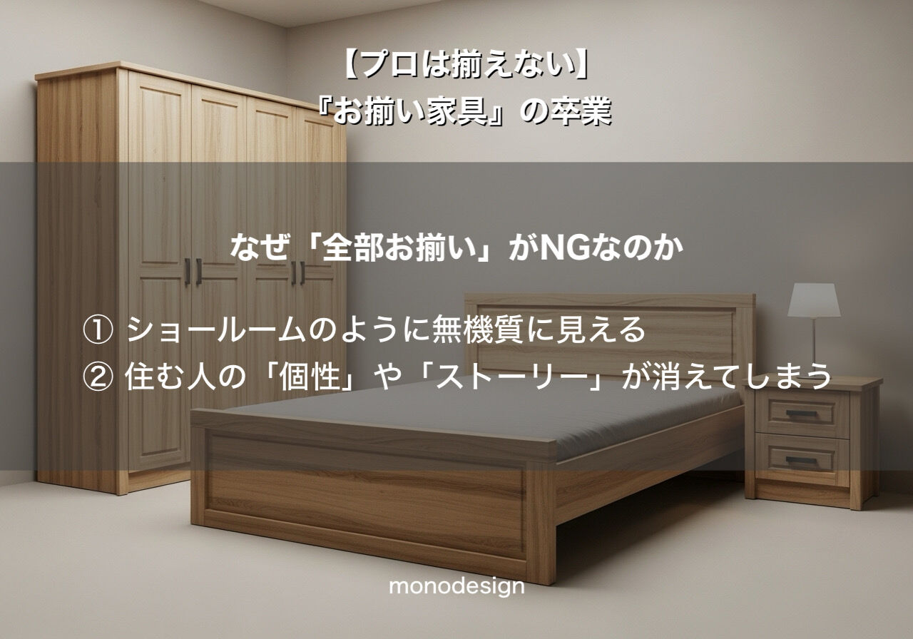 【プロは揃えない】「お揃い家具」を卒業して、自分らしい心地よい寝室を作る方法