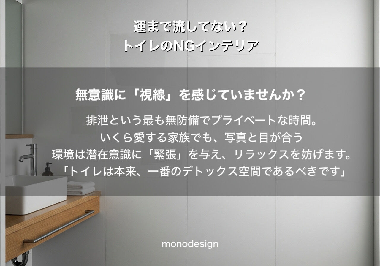 トイレに家族写真はNG？内装プロが教える「なんとなく落ち着く家」の正体