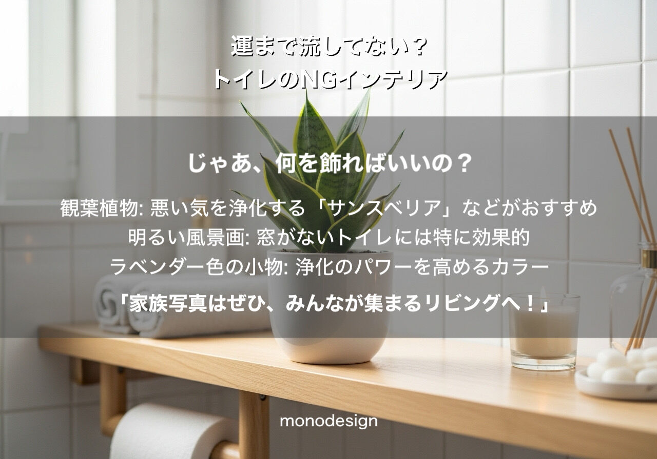 トイレに家族写真はNG？内装プロが教える「なんとなく落ち着く家」の正体