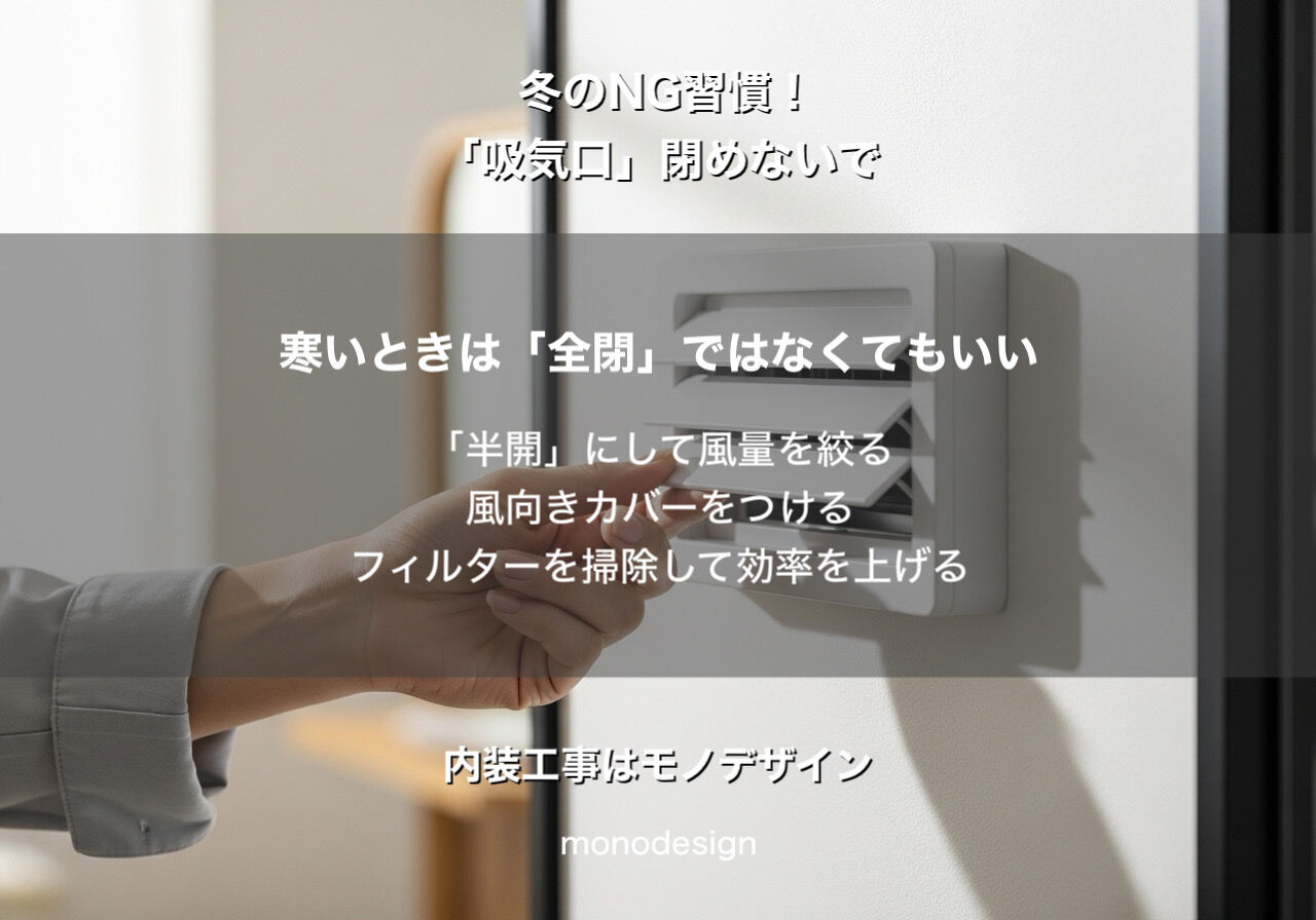 【内装のプロが警告】冬の「吸気口」を閉めると家が腐る？美容室や住宅で絶対にやってはいけないNG習慣