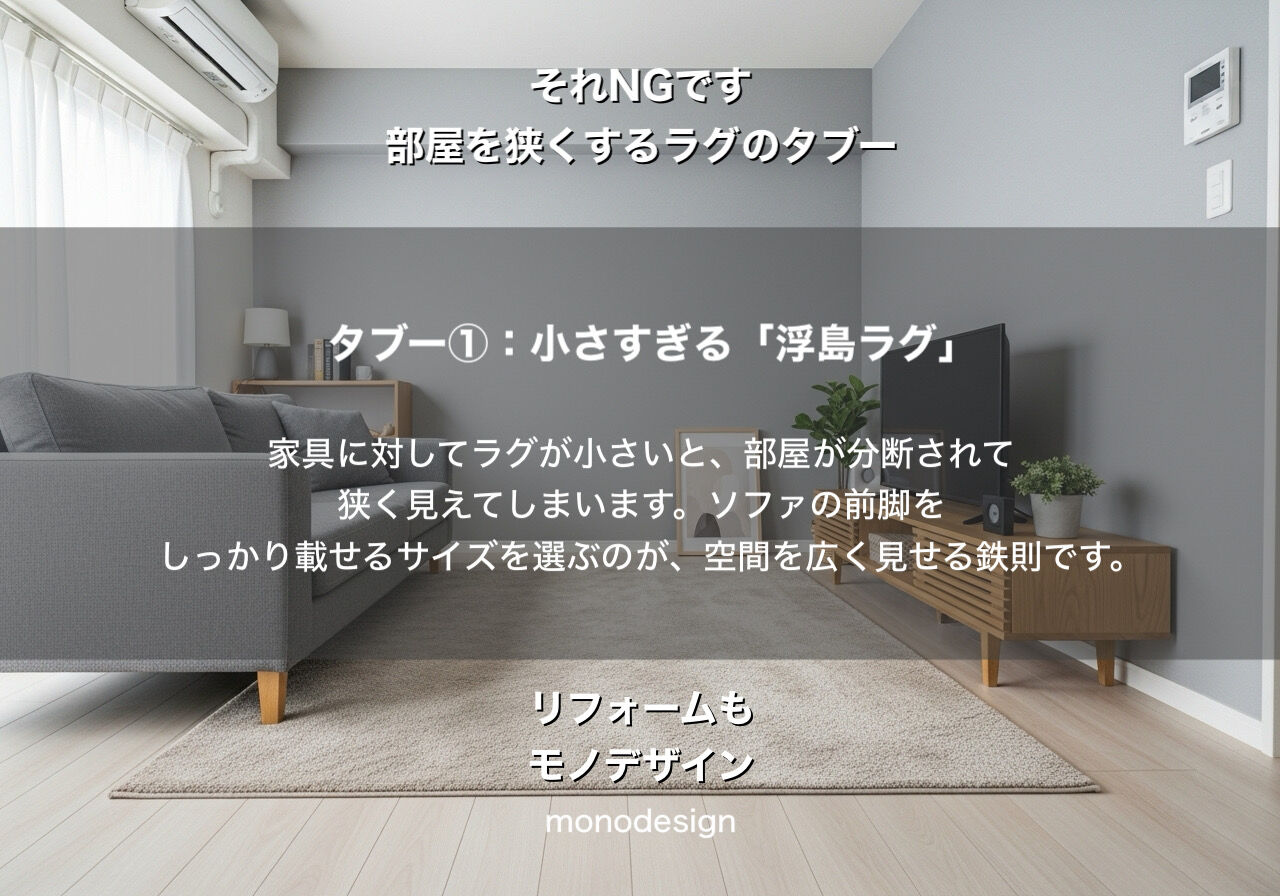 部屋を狭く見せる「ラグのタブー」とは？海外トレンドから学ぶ最新リフォーム術