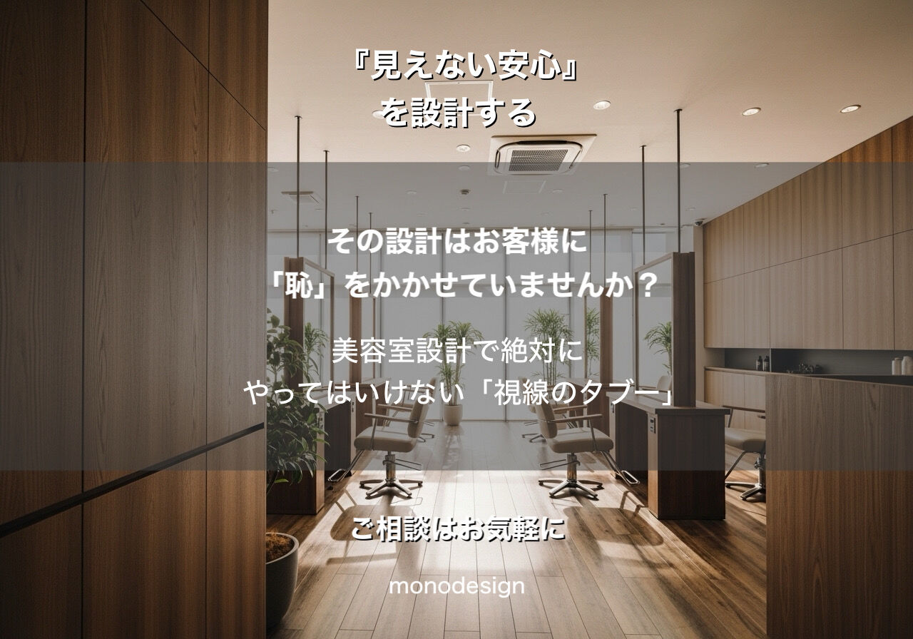 【完全版】美容室設計の「絶対タブー」とは？一級建築士が教える、客単価とリピート率を下げる「視線の盲点」