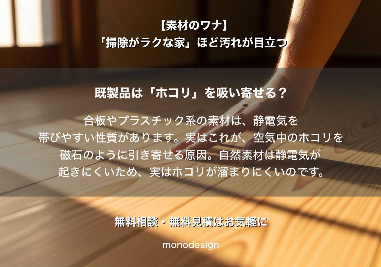 【素材の真実】「掃除がラクな家」を選んだはずが、なぜ汚れが目立つのか？一級建築士が教える「美しく古くなる」逆説の素材選び