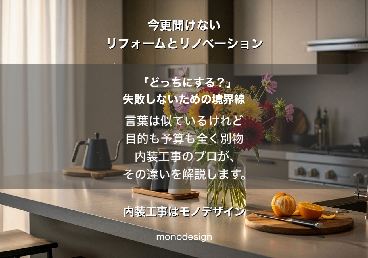 リフォームとリノベーションの違いをプロが徹底解説！後悔しない店舗・住宅づくりの秘訣 🏠✨