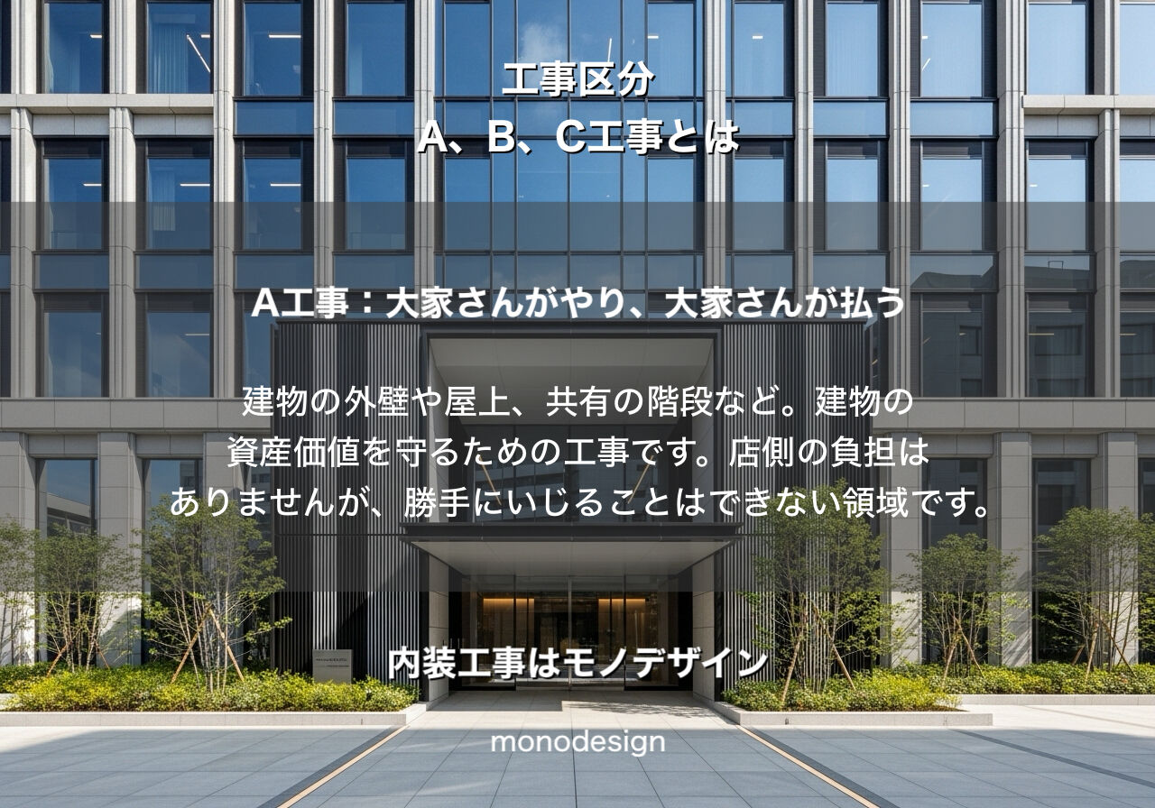 【保存版】店舗内装の見積もりが「倍」になる！？A・B・C工事の区分を知って賢く開業。大阪の一級建築士が徹底解説！