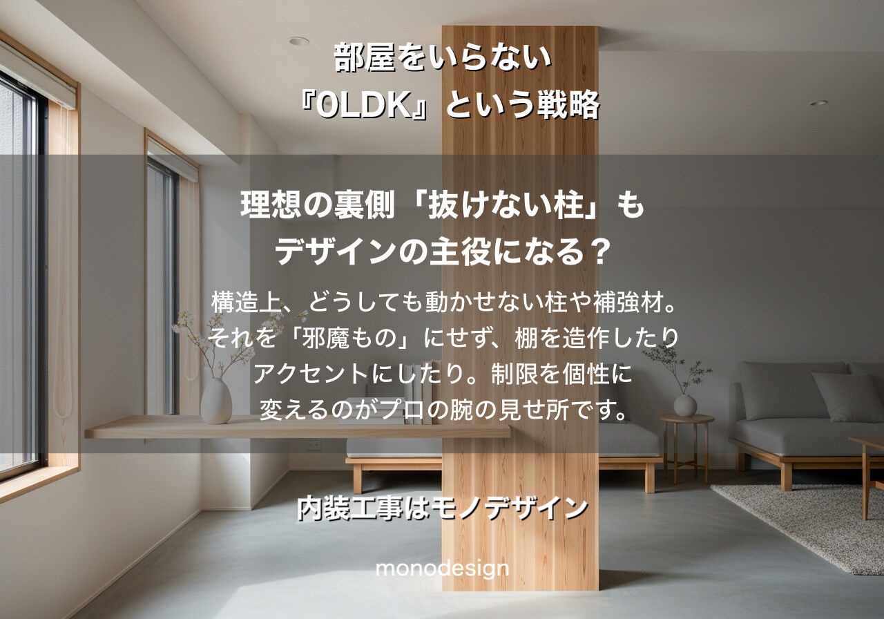 部屋はいらない？30代〜40代が「0LDK」を選ぶ本当の理由と、プロが教える「抜けない柱」の活用術
