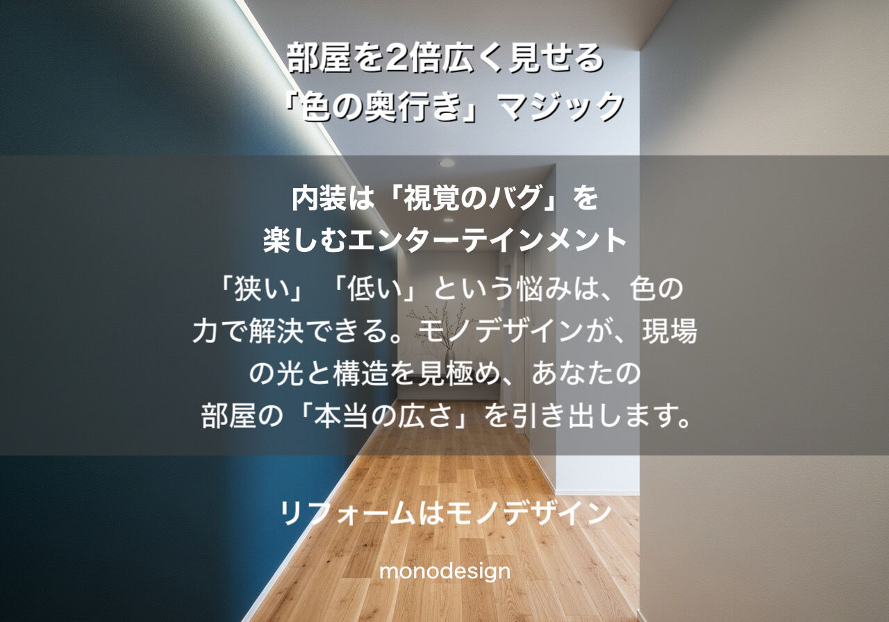 【保存版】「とりあえず白」が一番部屋を狭くする？プロが教える、部屋を2倍広く見せる「色の奥行き」マジック 🏠✨