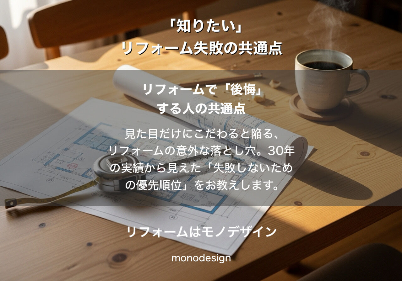 【完全版】リフォームで後悔する人の共通点5選｜一級建築士が教える「10年後も愛せる家」の作り方と2026年最新トレンド解説