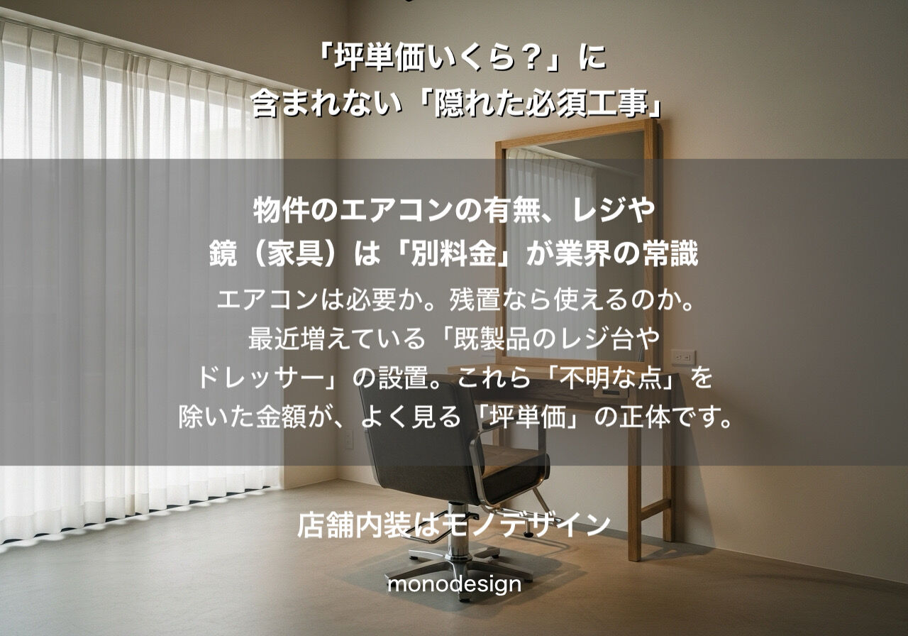 【保存版】美容室開業の「坪単価」に騙されない！プロが教える「見積書から消えた数百万円」の正体