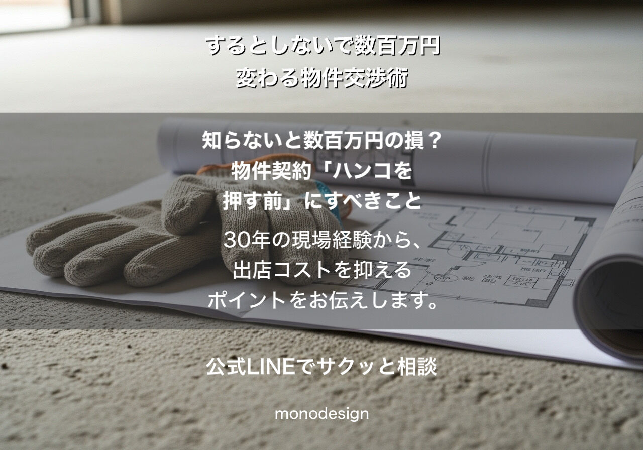 【美容室・店舗開業】知らないと300万円損する？物件契約「ハンコを押す前」にプロを呼ぶべき理由 🛠️✨