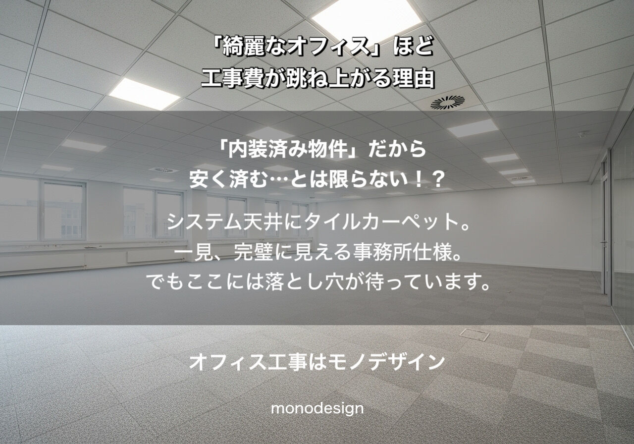 【保存版】「綺麗なオフィス」ほど工事費が跳ね上がる！？物件契約前にプロが教える会議室作りの落とし穴 ⚠️