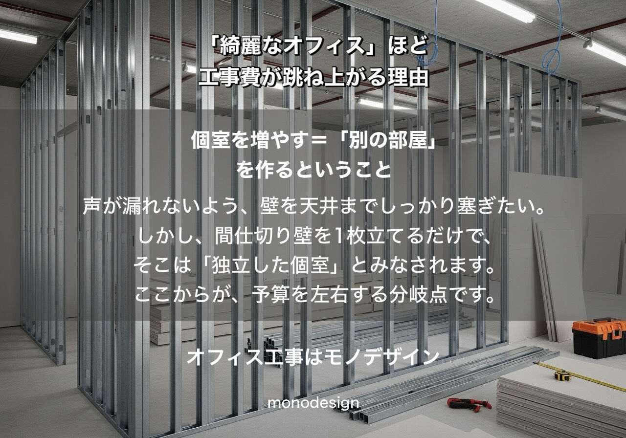 【保存版】「綺麗なオフィス」ほど工事費が跳ね上がる！？物件契約前にプロが教える会議室作りの落とし穴 ⚠️