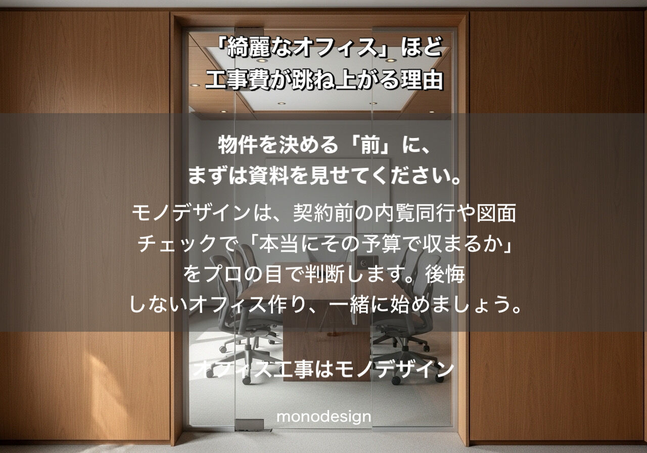 【保存版】「綺麗なオフィス」ほど工事費が跳ね上がる！？物件契約前にプロが教える会議室作りの落とし穴 ⚠️