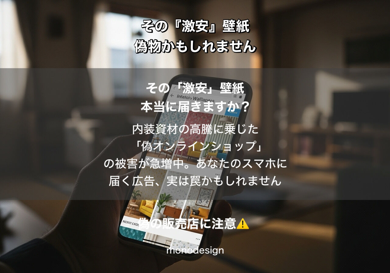 【2026年注意喚起】その激安、罠かも？内装資材の「偽サイト」から身を守る究極ガイド
