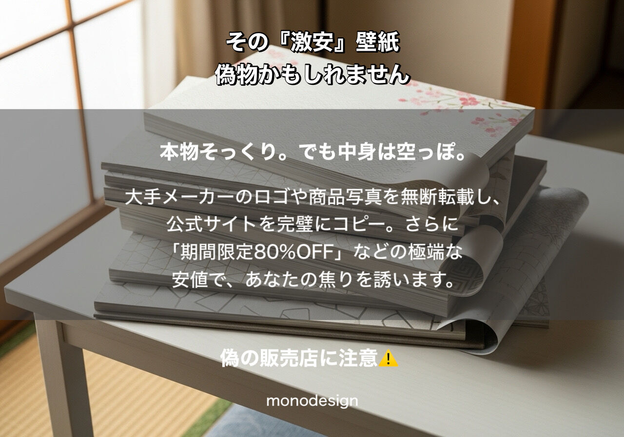【2026年注意喚起】その激安、罠かも？内装資材の「偽サイト」から身を守る究極ガイド