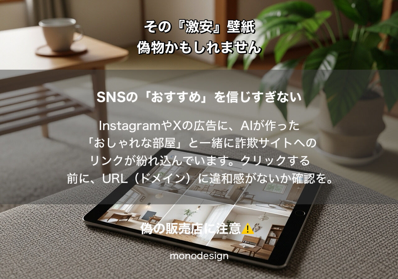 【2026年注意喚起】その激安、罠かも？内装資材の「偽サイト」から身を守る究極ガイド