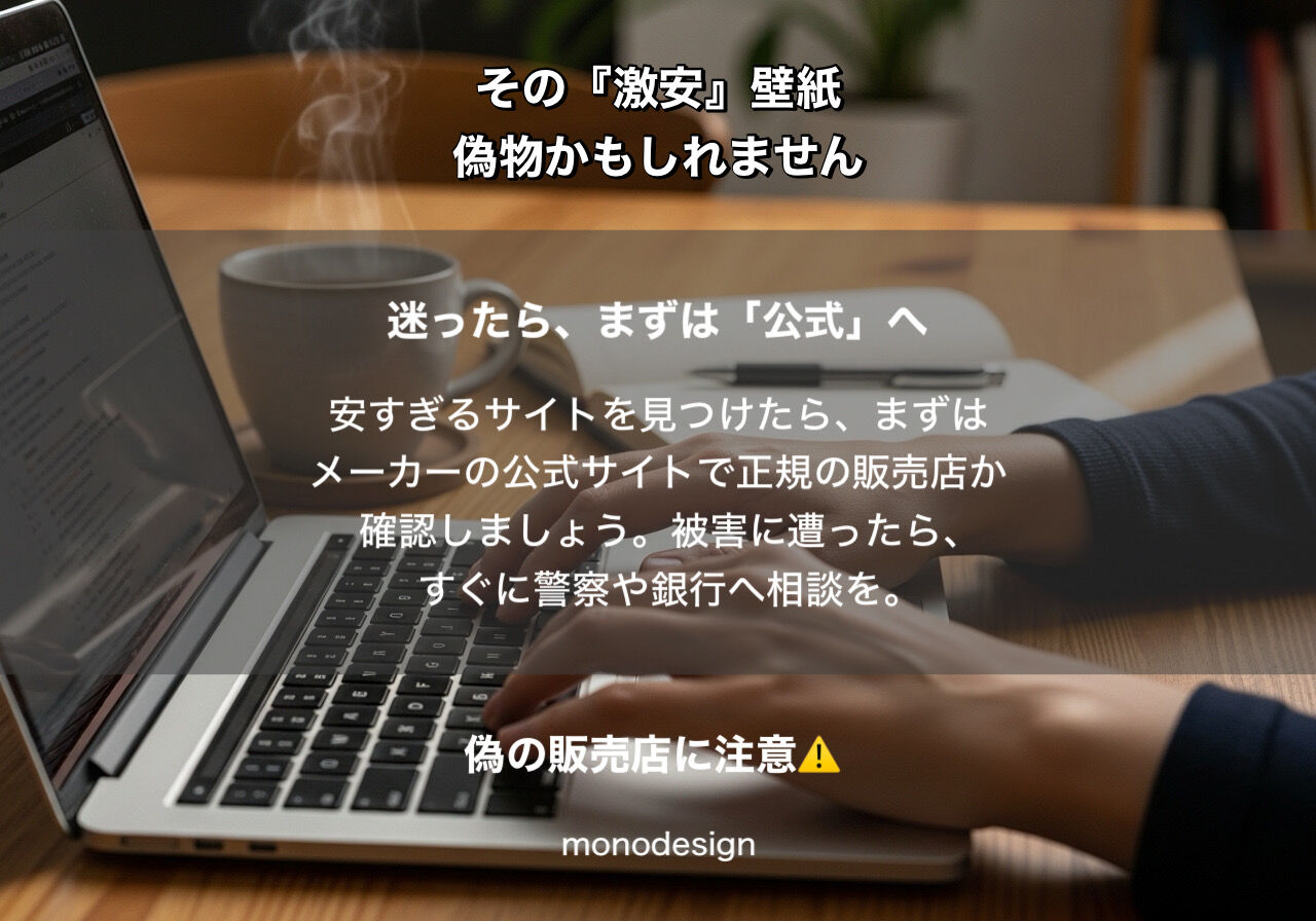 【2026年注意喚起】その激安、罠かも？内装資材の「偽サイト」から身を守る究極ガイド