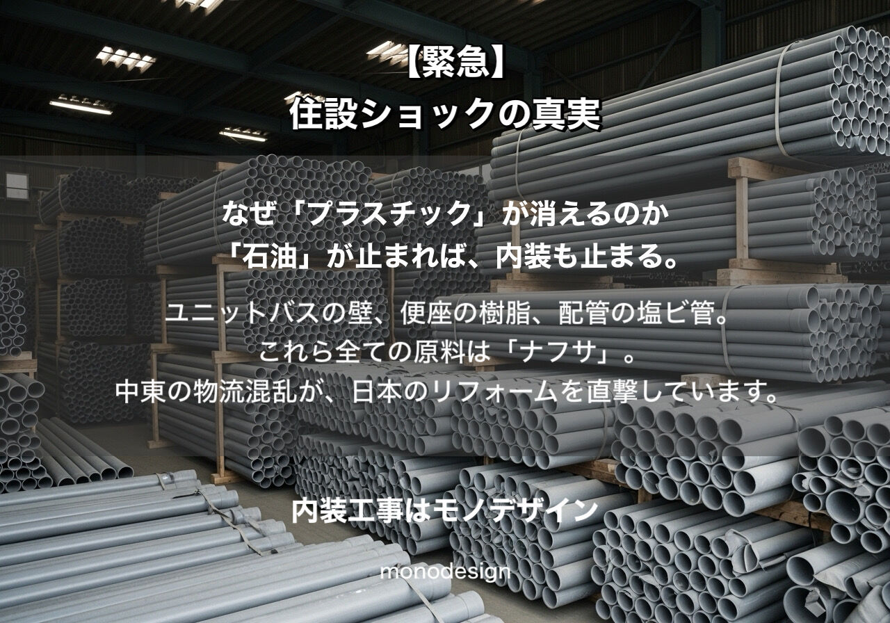 【緊急特報】中東有事が直撃。2026年、日本の内装工事が「完全停止」する前に知るべき真実