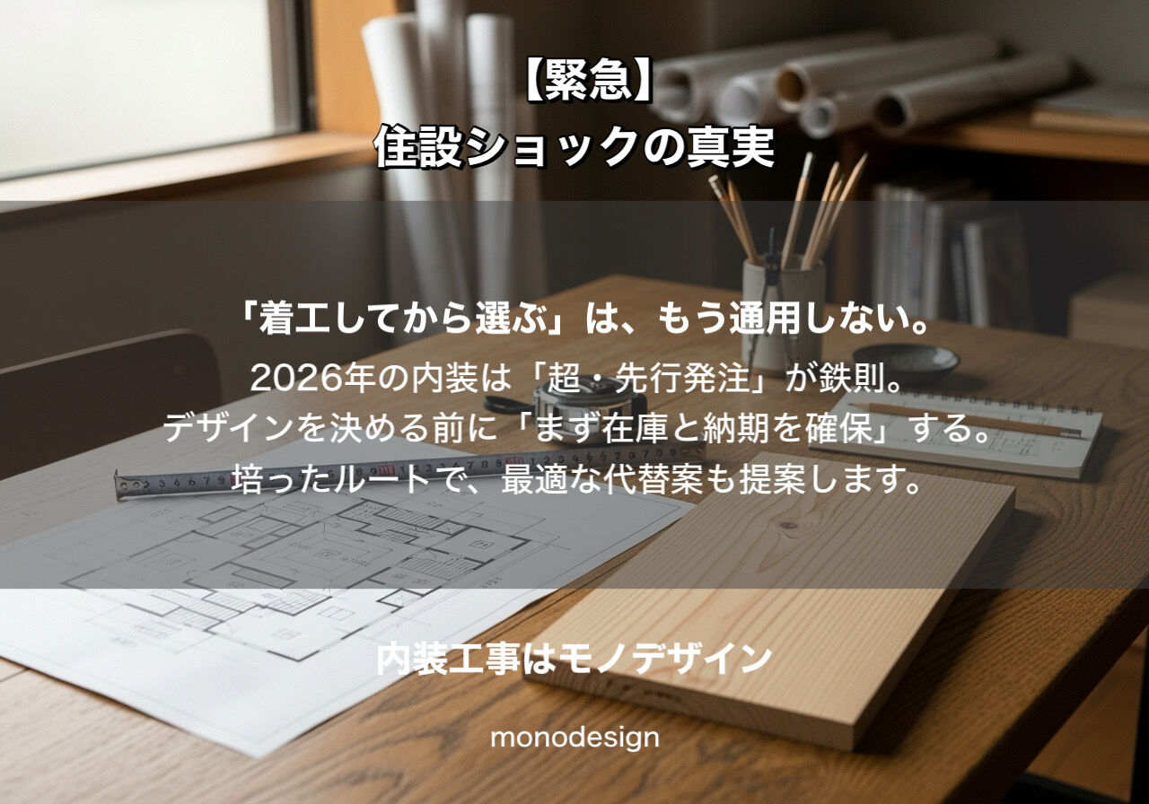 【緊急特報】中東有事が直撃。2026年、日本の内装工事が「完全停止」する前に知るべき真実