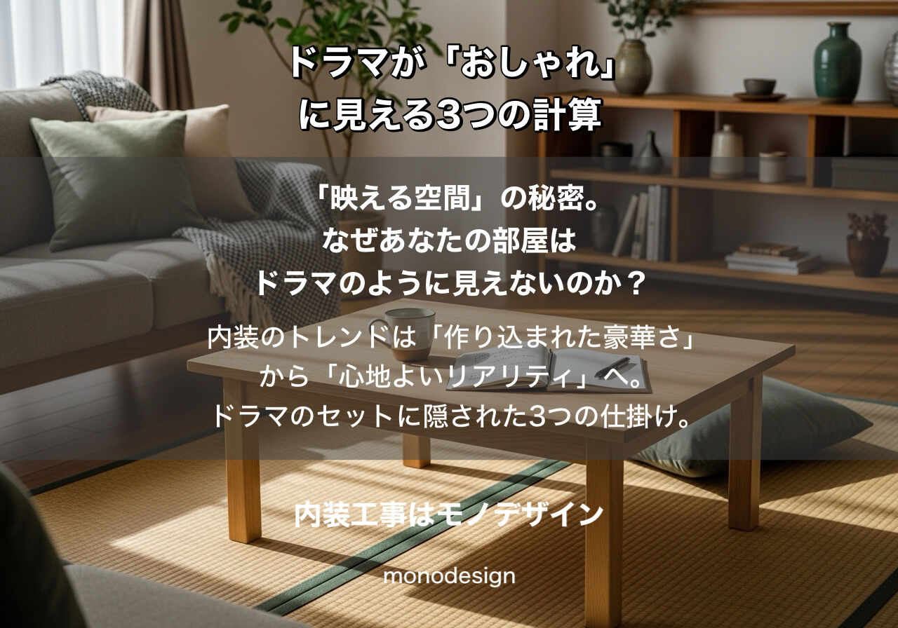 ドラマの部屋が「おしゃれ」に見える3つの計算｜内装のプロが教える2026年最新の内装術