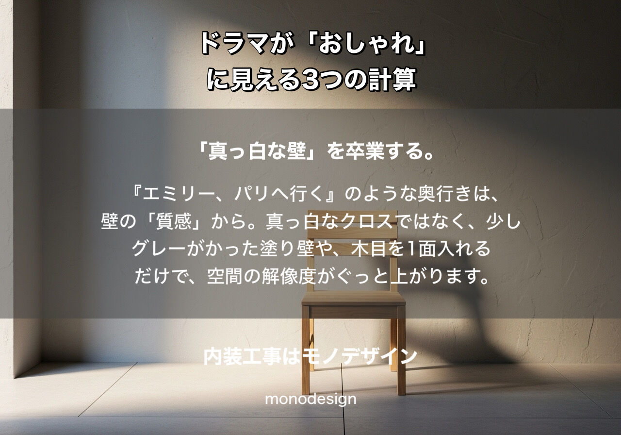 ドラマの部屋が「おしゃれ」に見える3つの計算｜内装のプロが教える2026年最新の内装術