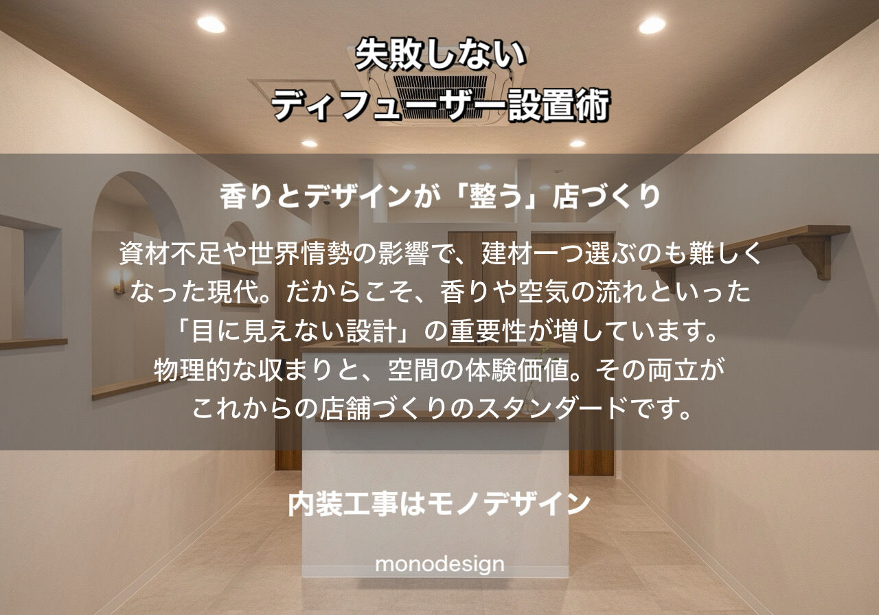 2026年の店舗内装の新常識｜「置くだけ」では終わらせない、プロが教える究極の香り設計術
