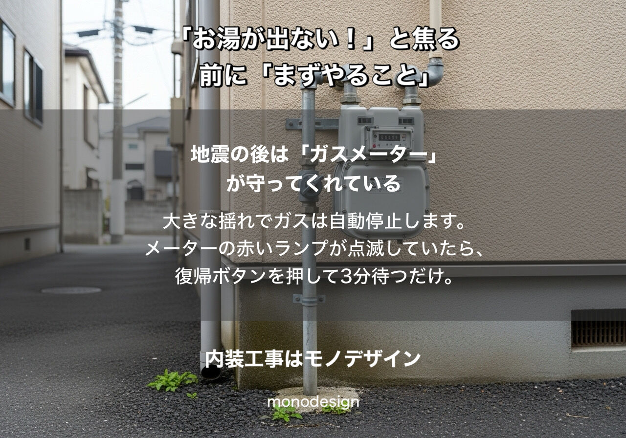 お湯が出ない！と焦る前に。私たちモノデザインが伝えたい「住まいのセルフチェック」とこれからの暮らし