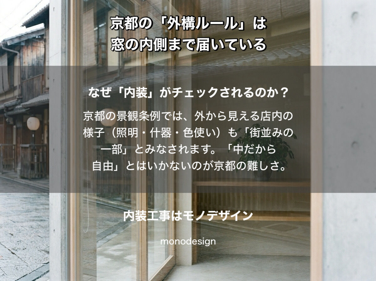 【京都の美容室設計】窓の中は「外構」だった？景観条例の盲点と、私たちが提案する「境界のないデザイン」