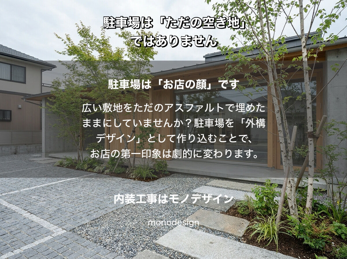 駐車場は「ただの空き地」ではない。家と店の価値を劇的に変える、境界のない外構デザインの極意