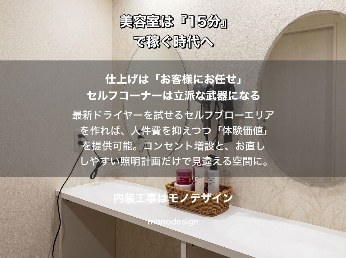 2026年美容室経営の新潮流：なぜ今「15分完結」の部分改装が選ばれるのか？