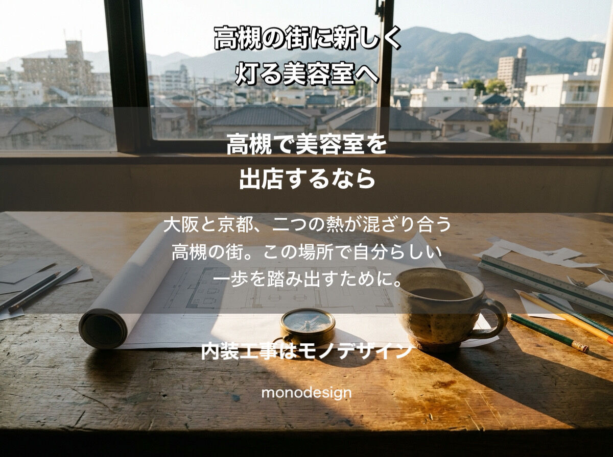 高槻の街に、あなたらしい光を灯す。物件探しから保健所対策まで、2026年の美容室づくり「完全ガイド」