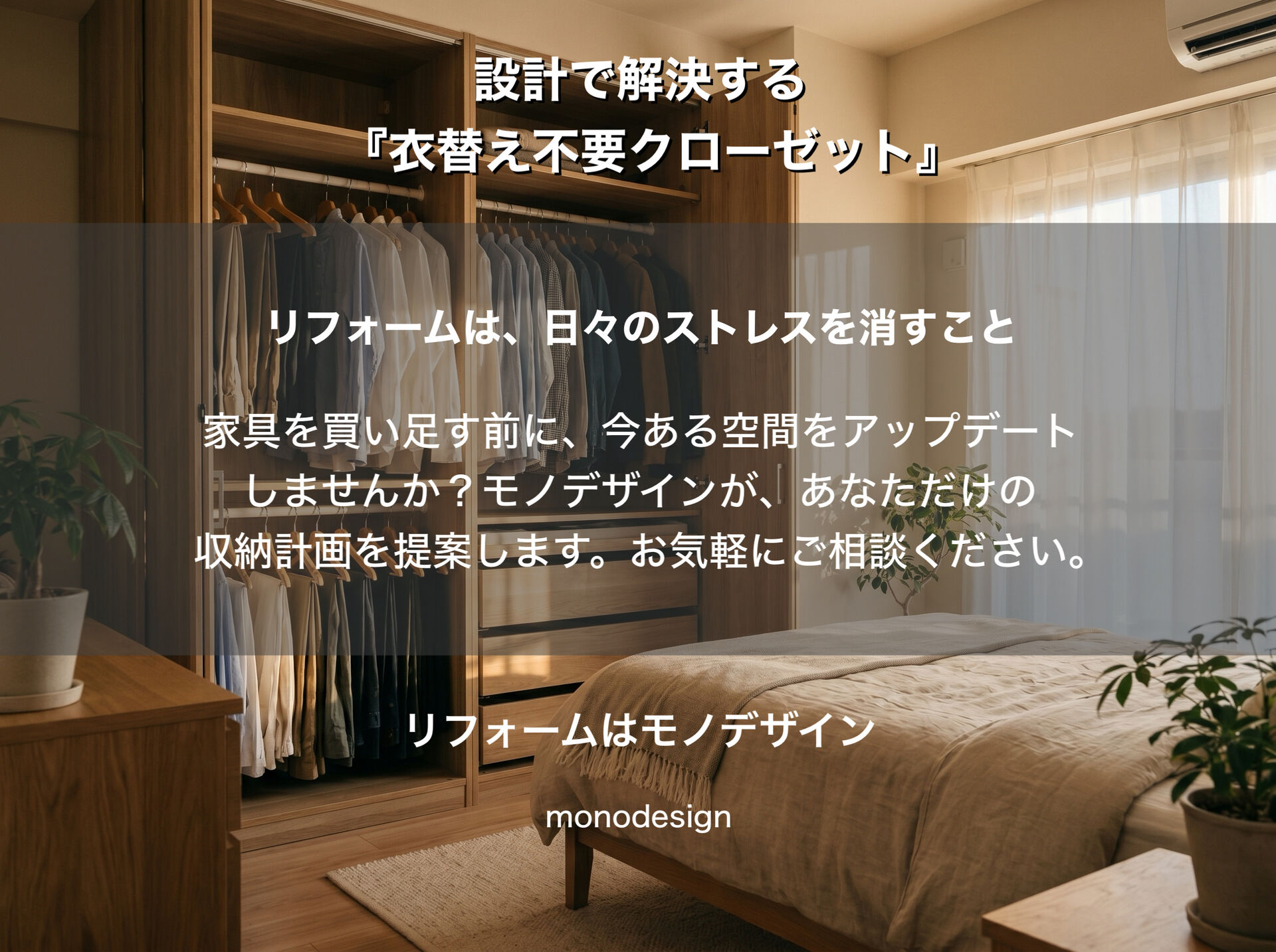 服が入り切らないのは、あなたのせいじゃない。空間設計で解決する「衣替え不要のクローゼット」