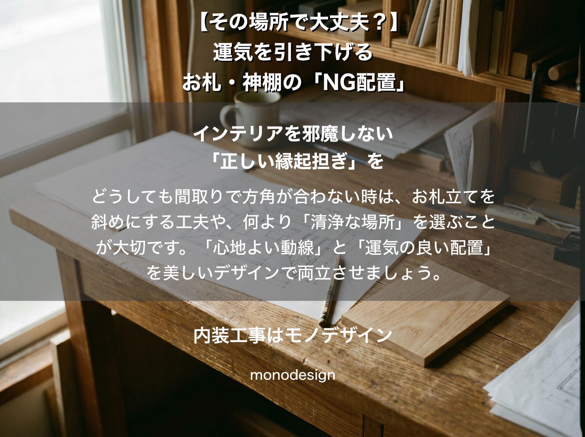 仕事運を上げる！お札・神棚の「意外なNG配置」と内装デザインを両立するプロの知恵