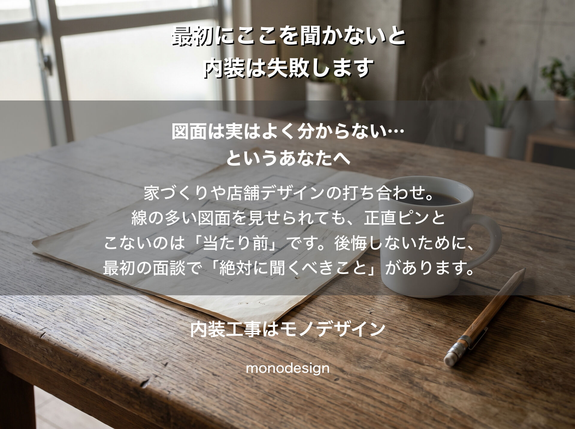 「図面が読めない…」と悩む方は9割！大阪で内装工事・デザインを成功させるための失敗しない3つの解決ステップ