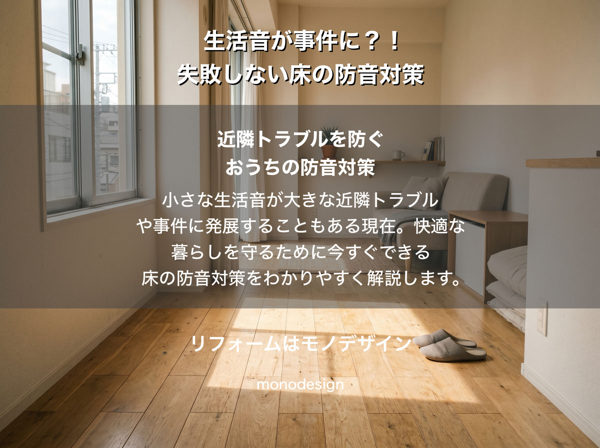 近隣トラブルを防ぐ！失敗しない「床の防音対策」と後悔しない床材の選び方
