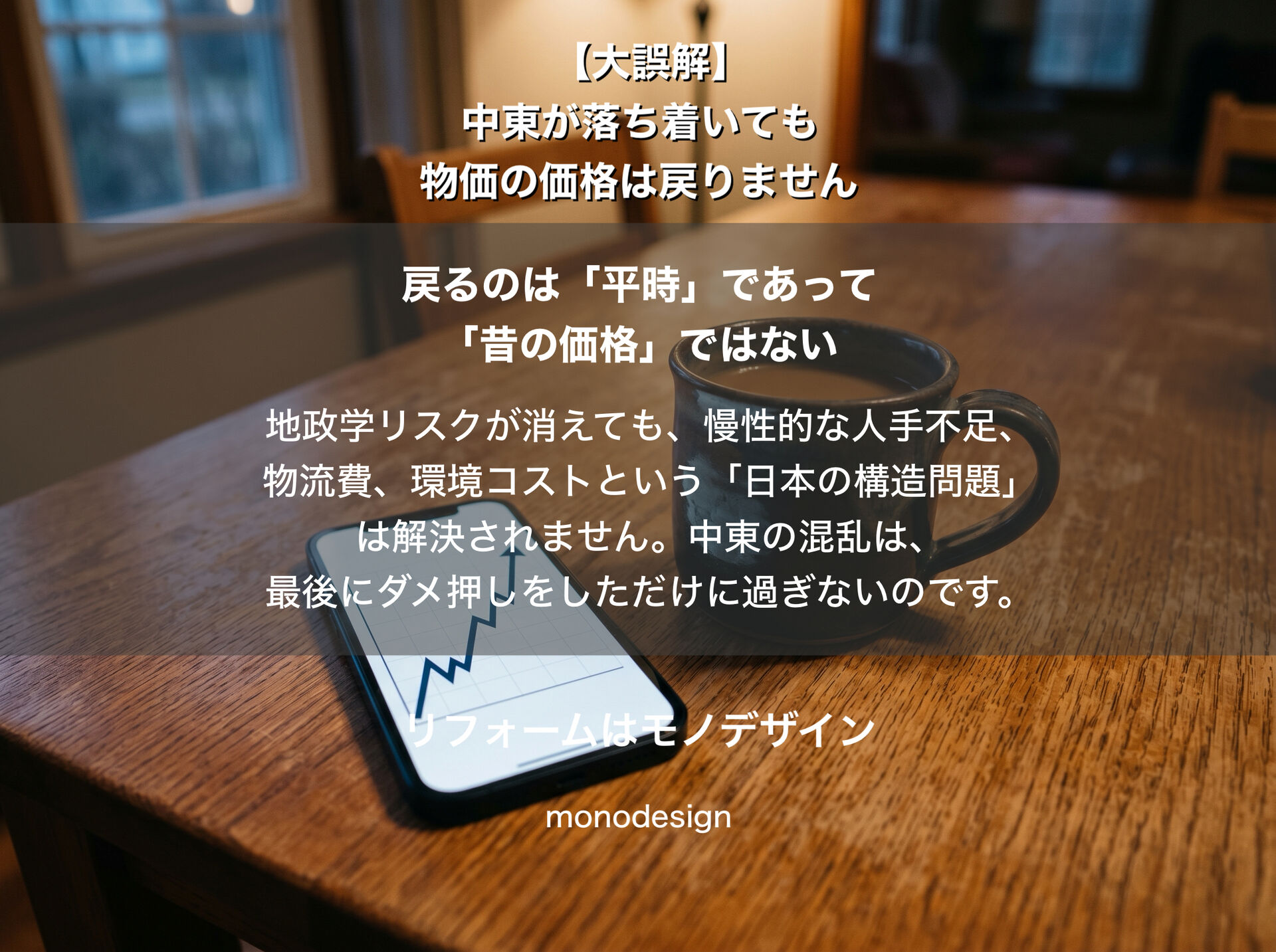 【大誤解】忘れていませんか？物価上昇はホルムズ海峡から始まったわけではないという現実