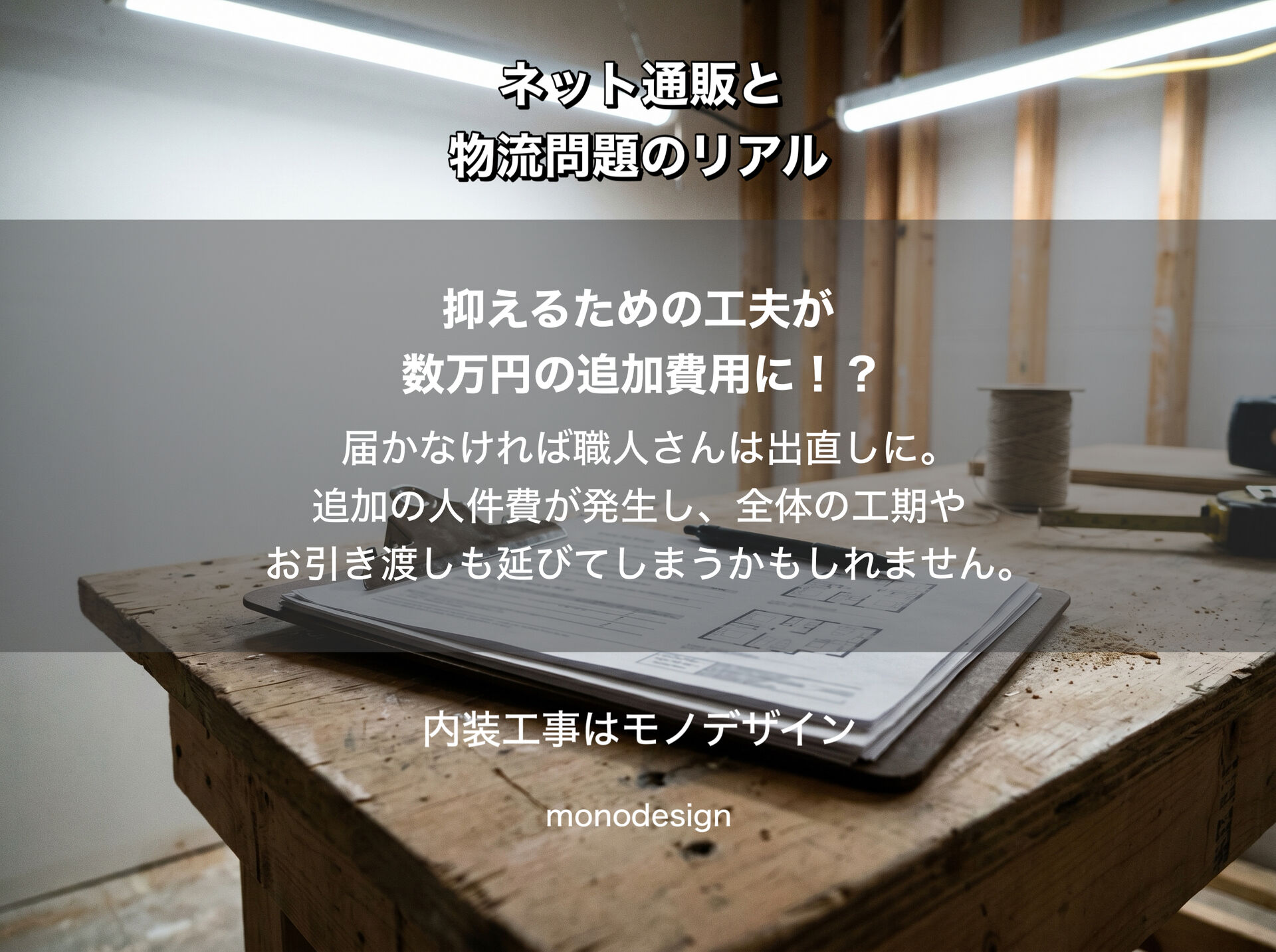 【物流問題】施主支給の落とし穴！ネット通販と物流問題が内装工事を狂わせる理由と賢い回避策
